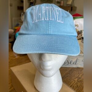Light Blue Cap with White Embroidery